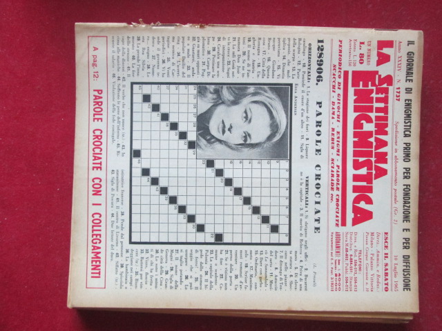 SETTIMANA ENIGMISTICA  1737 1965  [H059]1