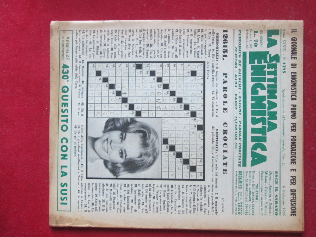 SETTIMANA ENIGMISTICA  1715 1965  [H059]2