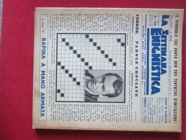 SETTIMANA ENIGMISTICA  1714 1965  [H059]1
