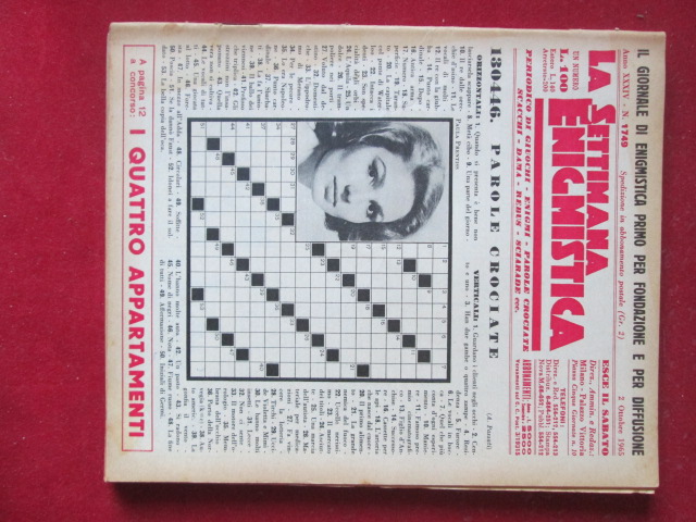 SETTIMANA ENIGMISTICA  1749 1965  [H059]1