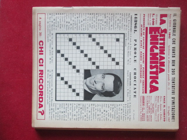 SETTIMANA ENIGMISTICA  1842 1967  [H059]1