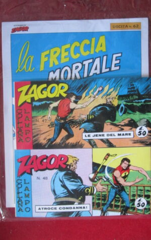 ZAGOR LE STRISCE RISTAMPA ANASTATICA USCITA 62 + FASCICOLO  [MV3]