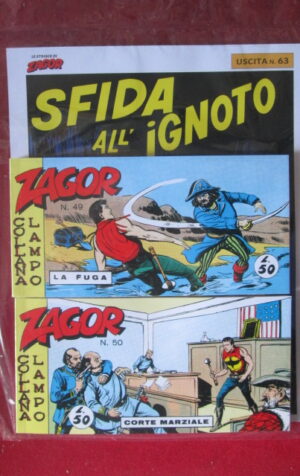 ZAGOR LE STRISCE RISTAMPA ANASTATICA USCITA 63 + FASCICOLO  [MV3]